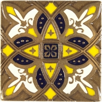 Bronzová dekorace Enameled Zodiac 1624, 7,5x7,5 cm